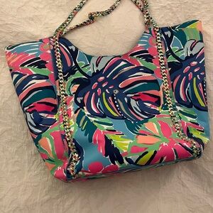 Lilly Pulitzer Reversible Tropical Print Tote Bag